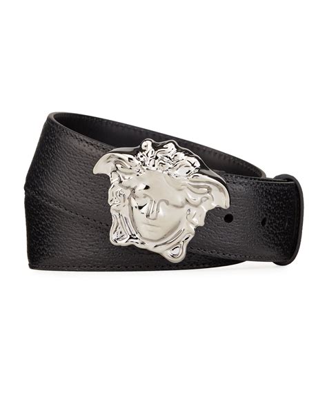 versace medusa head belt|Versace Medusa buckle leather belt.